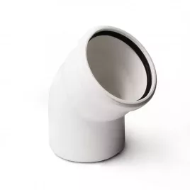 Полипропиленовый отвод PRO AQUA Stilte 30° Белый