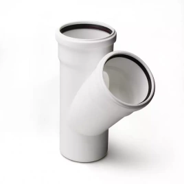 Полипропиленовый тройник PRO AQUA Stilte 45° Белый
