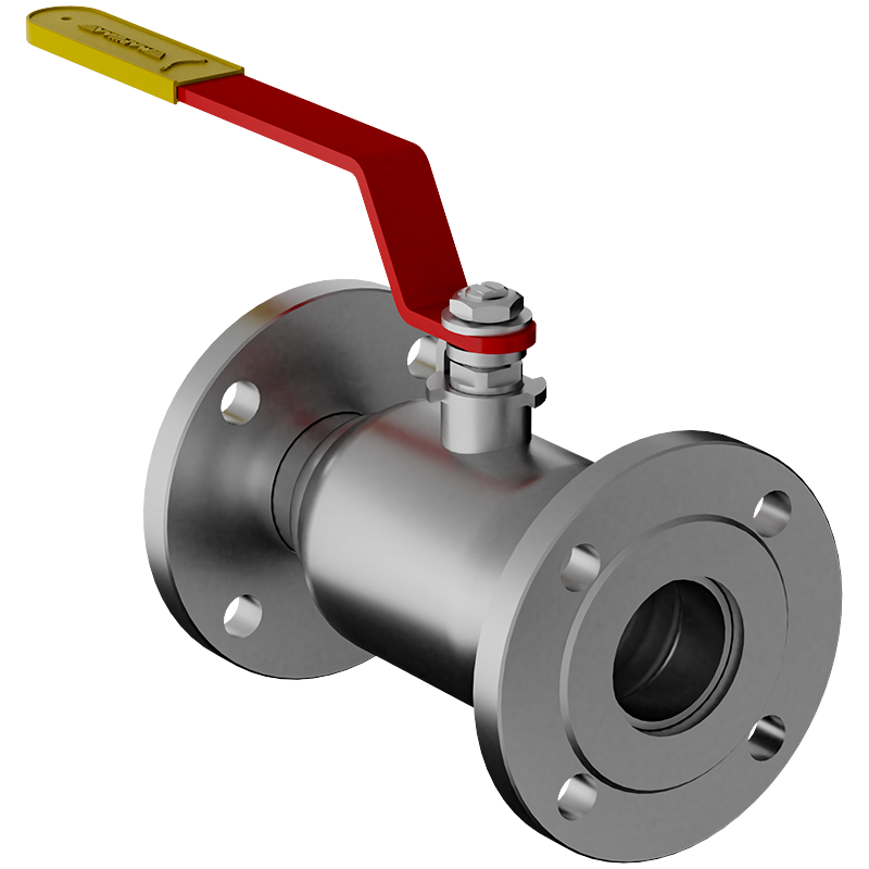 Кран шаровой газовый 10нж45фт-01 GAS PRO ЦФ.01.1 нерж. ст. 08Х18Н10 Ду 10-200 фланцевый полнопроходной с рукояткой фото 1